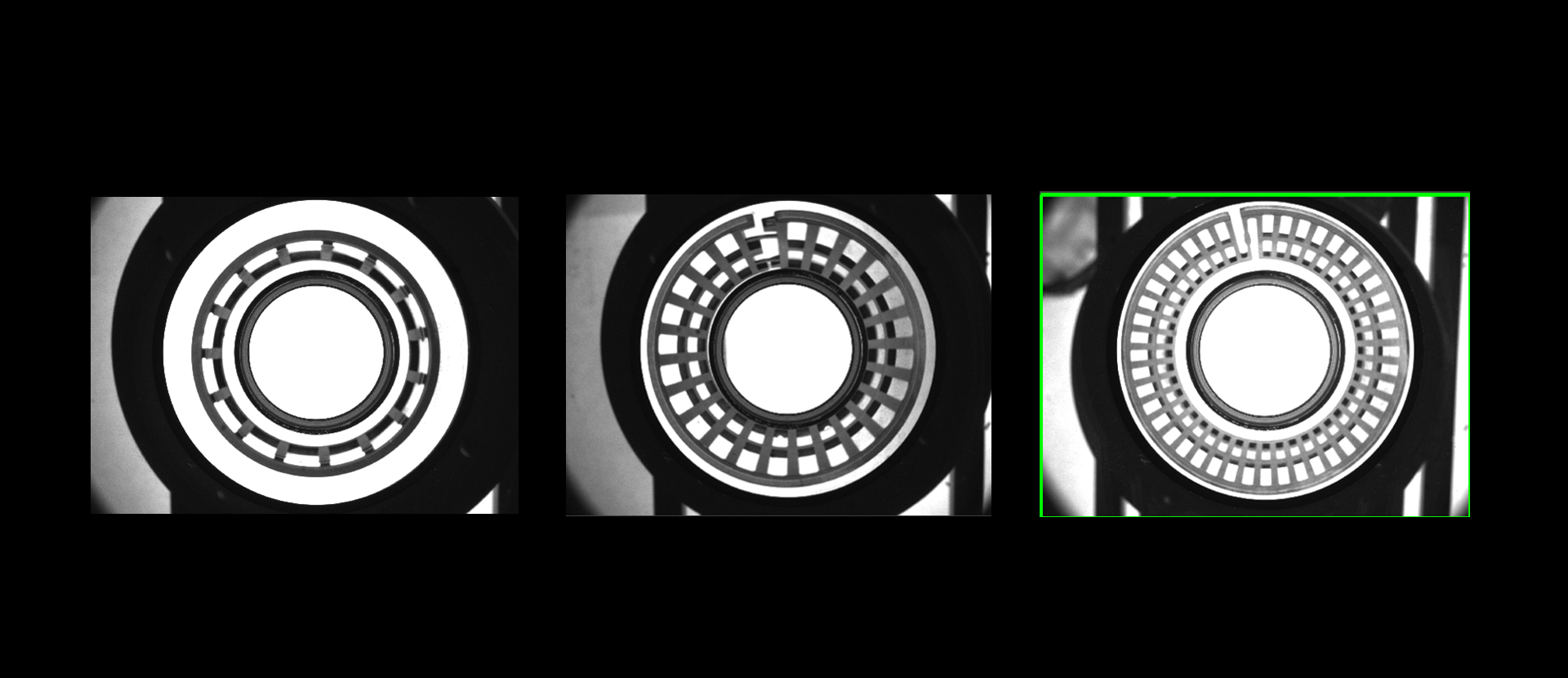 Defect Detection of Inner and Outer Rings of Bearing Cage